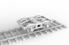 1/35 German Railway Schwerer Plattformwagen Type SSYS Flat Car w/Track Section (