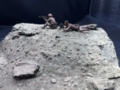 1/35 Scale Military Diorama Base Terrain Display Model Soldiers Figures Diecast