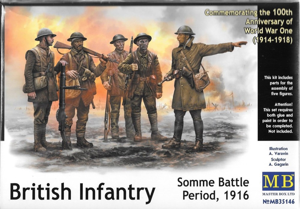 1/35 Master box 35146 – British Infantry, Somme Battle Period, 1916 – 5 Figures
