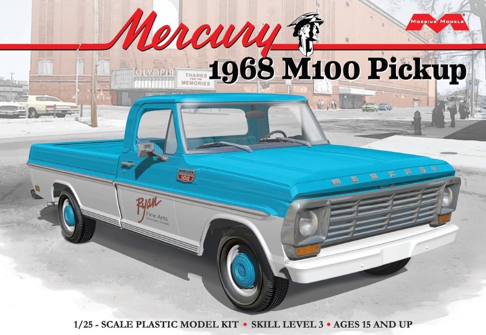 Moebius 2740 1/25 1968 Mercury M100 Pickup Plastic Model Kit