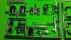 Peterbilt 359 Wrecker 1/25 Junkyard Chrome Exhaust Pipe Battery Box Fuel Tanks