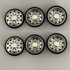 1:25 Semi Truck “26 Alcoa Dually Wheels In Low Profile Tires(2 Fronts 4 Rears)