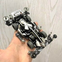 TAMIYA 4WD Custom Painted (Black/Silver/Grey Mirror) FMA Chassis Racing Car