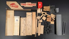 VINTAGE WOOD KIT TING-TRUCKS 28 FOOT MOBILGAS TANKER INTERNATIONAL TRACTOR M4