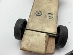Lot of 2 Vintage Pinewood Derby Race Cars for Parts or Repair Cub Scout Free S/H