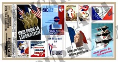 Diorama Accessory – 1/35 Free French Propaganda Posters, Various Sizes – WW2