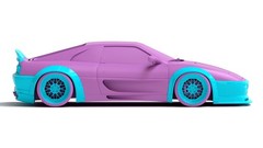 1:24 Ferrari F355 LB Widebody Kit with Wheels Transkit For 355 Fujimi & Diecast
