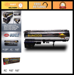 1:25 Scale Plated Tanker Trailer Model Kit – Sunoco Design, Detailed Assembly