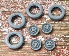 1/24 Scale: 15-inch “1966 Dodge Charger” Resin model car wheels/tires, 1/25