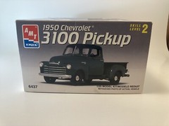 AMT Ertl 1950 Chevrolet 3100 Pickup #6437 1/25 Scale Model Kit Started Open Box