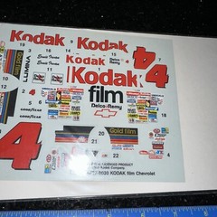 1/25 NASCAR Stock Car Chevrolet Kodak Film Decal Set #4