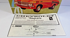 AMT ’70 Chevrolet SS Impala 1/25 Scale Model Kit Instructions & Empty Box Only