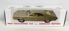 New 1968 AMC Javelin Scarab Gold Metallic Promo Model REPLICA BOX ONLY..NO CAR