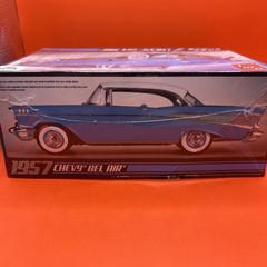 1957 Chevy Bel Air AMT Chrome Grill Hub Caps Bumpers Diff Model Parts 1:25 New 5