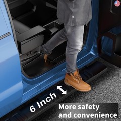6 inches Running Boards Side Steps Nerf Bars Compatible for 2005-2024 Toyota