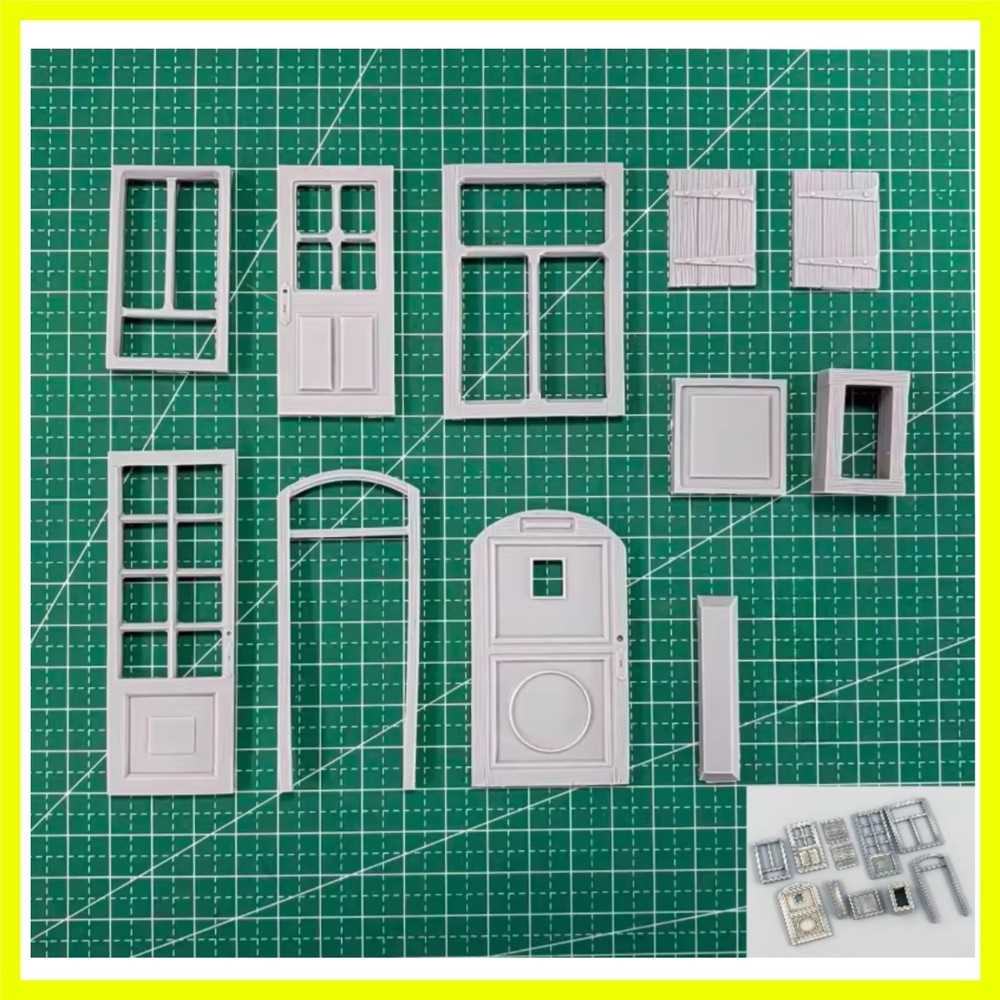 1/35 Scale Die-Cast Resin Model Assembled Kit Windows, Doors, Frames, Wooden …