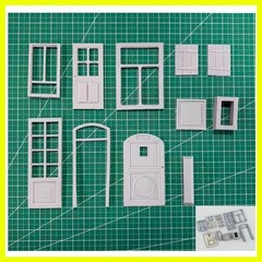 1/35 Scale Die-Cast Resin Model Assembled Kit Windows, Doors, Frames, Wooden …