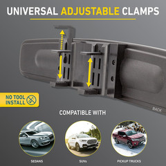 Super Wide 17 Inch Panoramic Rear View Car Mirror, Universal Automotive Interior