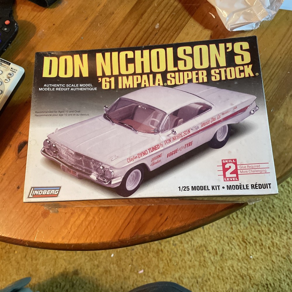 Lindberg Don Nicholson’s 61 Impala Super Stock Kit #72175 Factory Sealed