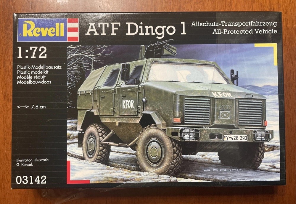 ATF Dingo 1 – Revell 1/72 Scale Unassembled AFV Kit#3142