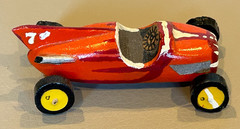 Vintage Custom Built Wood Midget Racer Model Indy 500 Marx Slush Race Stock Car