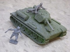MIR / Roco Minitank Compatible WWII Russian T-34/76 & Airfix Soldiers Lot#7414B©