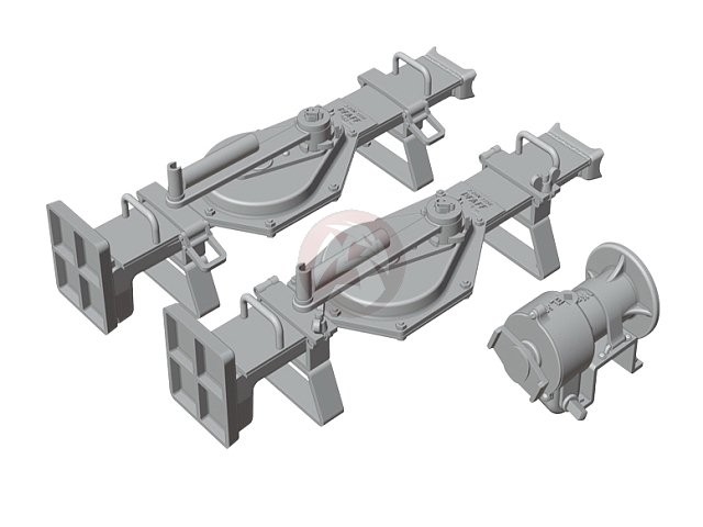 Rado 1/35 Stockwinde Vehicle Jacks for Sd.Kfz.234 Series WWII (3 pcs) RDM35S48