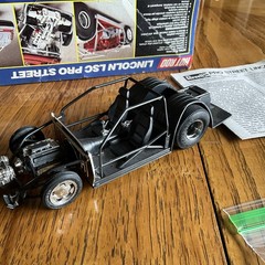 Revell Hot Rod Lincoln LSC Pro Street Kit #7456 1990 STARTED/INCOMPLETE