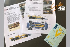 Decals March 761B 1977 Formula 1 1/43rd scale for Tameo Kits by Cigale 43 CDS010