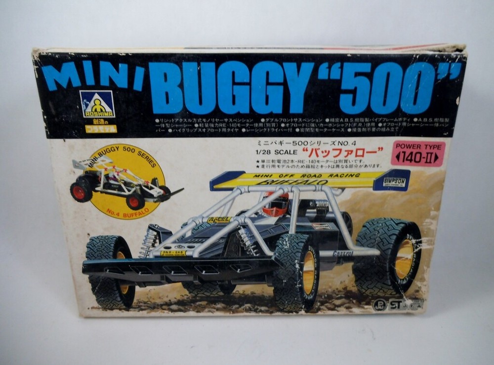 Vintage Aoshima 1/28 Mini 4WD Mini 500 Buggy No.4 Buffalo Tamiya ARII Nichimo