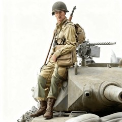 1/16 Resin Model Kit GK, Tank Member Group Resin Model Toy, Unpainted