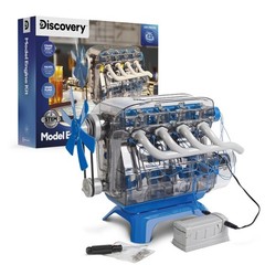 Discovery Mindblown Model Engine Kit Moving Parts LED Lights STEM New