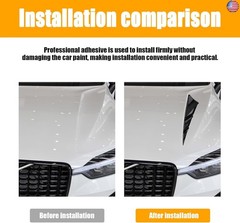 Ajxn 2 PCS Car Modified Spoiler Kits, 9.2In x 8.0In x 1.9In Waterproof ABS