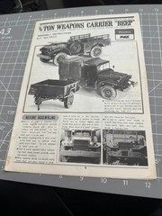 Peerless Max 3/4 Ton Weapons Carrier “Beep” Model Manual + Bonus Insert