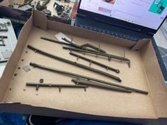 Revell 1/32 Scale Military Wrecker Model Kit #8305 Partial Assembly!