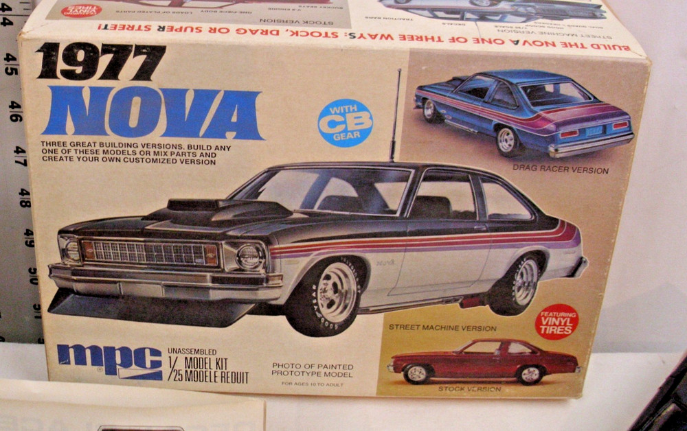 MPC 1977 CHEVY NOVA 3 IN 1 MODEL KIT 1:25 1-7707