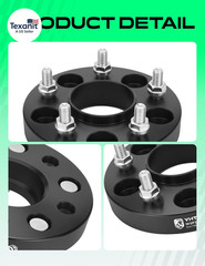 5X4.75 Hub Centric Wheel Spacers 1 Inch Compatible with Buick, Chevy, Oldsmobile