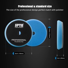 Spta Hd Buffing Polishing Pads 6 Inch Orbital Buffer Pads Hook And Loop Buffing