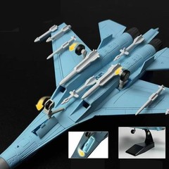 1/72 Scale Ukrainian Su-27 Flanker B Fighter Model Plastic Painted Unassembled