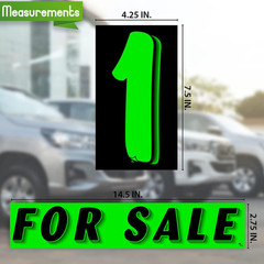 Vinyl Number and Decals 13 Dozen Car Lot Windshield Pricing Stickers (Green 2),
