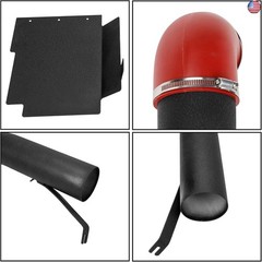 SUPERFASTRACING 4″ Cold Air Intake System + Heat Shield Replacement for