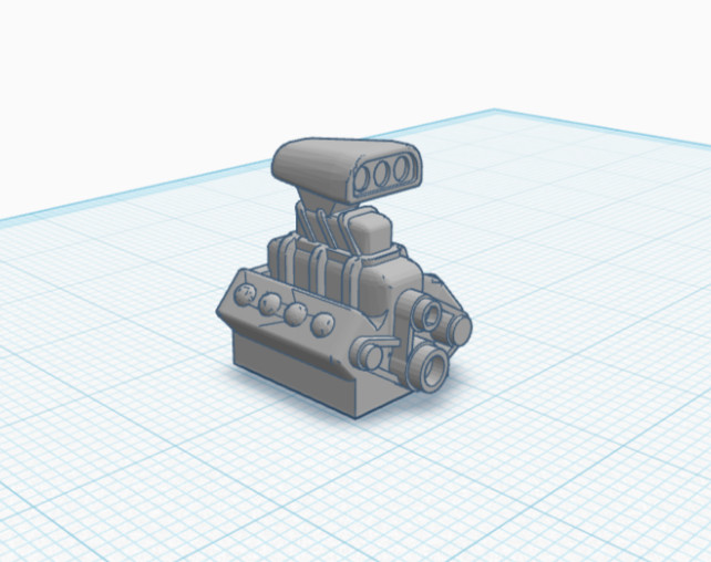 Supercharger Blower V8 Rc Car model engine 3D printed 1:10 scale Pick the color
