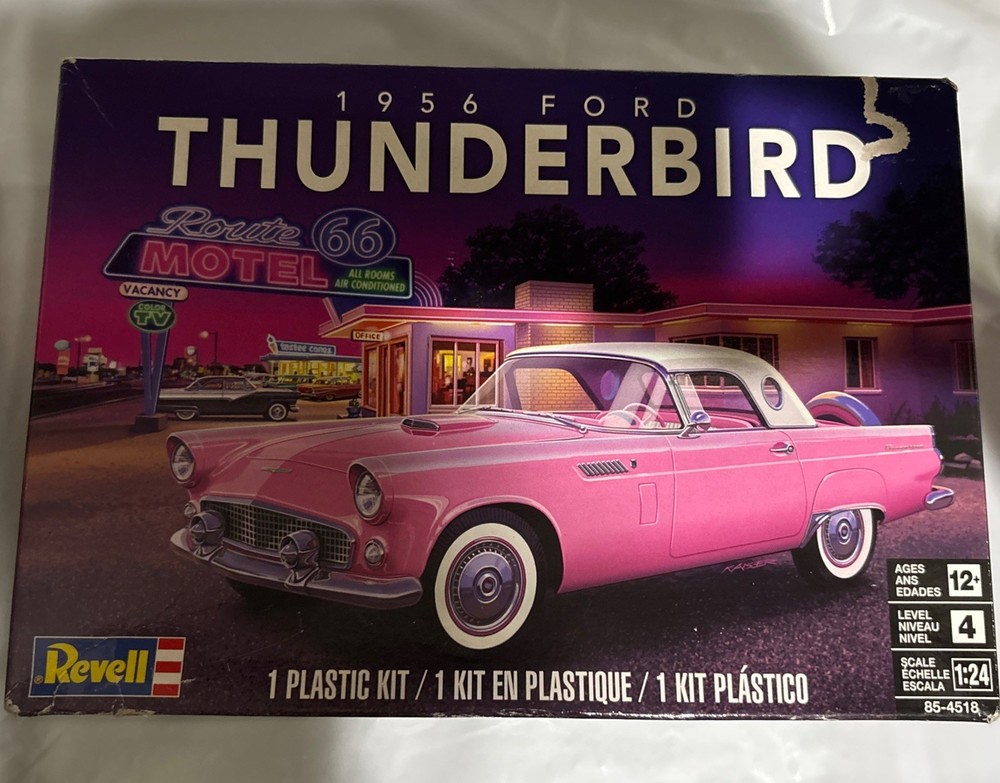 Revell 1956 Ford Thunderbird 1:24 Scale Model Kit 85-4518 Skill 4 New, Ages 12+