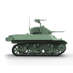 Army Tank Unpainted 1/35 Military Model Kit US M3A3 Stuart Light Tank