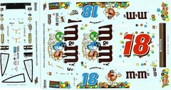 Just Want to Build a Model #18 M&Ms Throwback 2022 Kyle Busch 1/24 Nascar decal