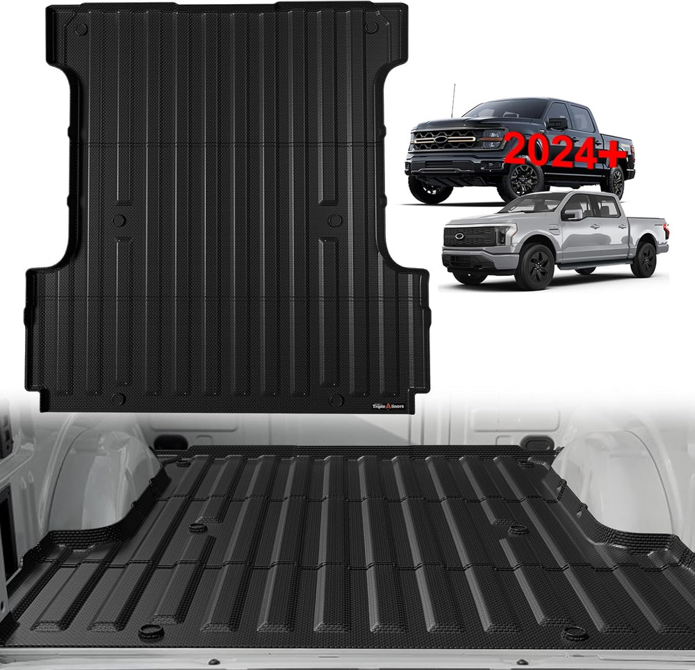 Truck Mat Compatible with 2024-2026 Ford F150 & Lightning 5.5FT Accessories, Tru
