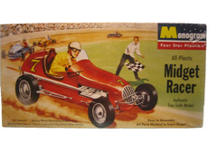 VINTAGE 1995 MONOGRAM AUTHENTIC SCALE ” MIDGET RACER ” PLASTIC MODEL KIT P1*98