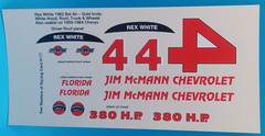 Unknown | No. ? | 1:25 #4 Jim McMann Chevrolet 1962 Bel air Decals