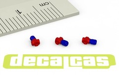 Decalcas 1:20 Scale Detail-Up 1.2mm Hose Joints resin parts Set 3 # DCL-PAR048