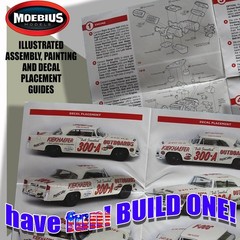 MOEBIUS MODELS 2302 1/25 1956 CHRYSLER 300B OF NASCAR 2XCHAMP TIM FLOCK KIT